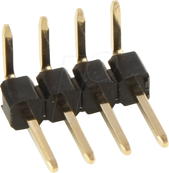 W+P 946-144 - Stiftleiste RM 2,54mm, gewinkelt, 1-reihig, 4-polig