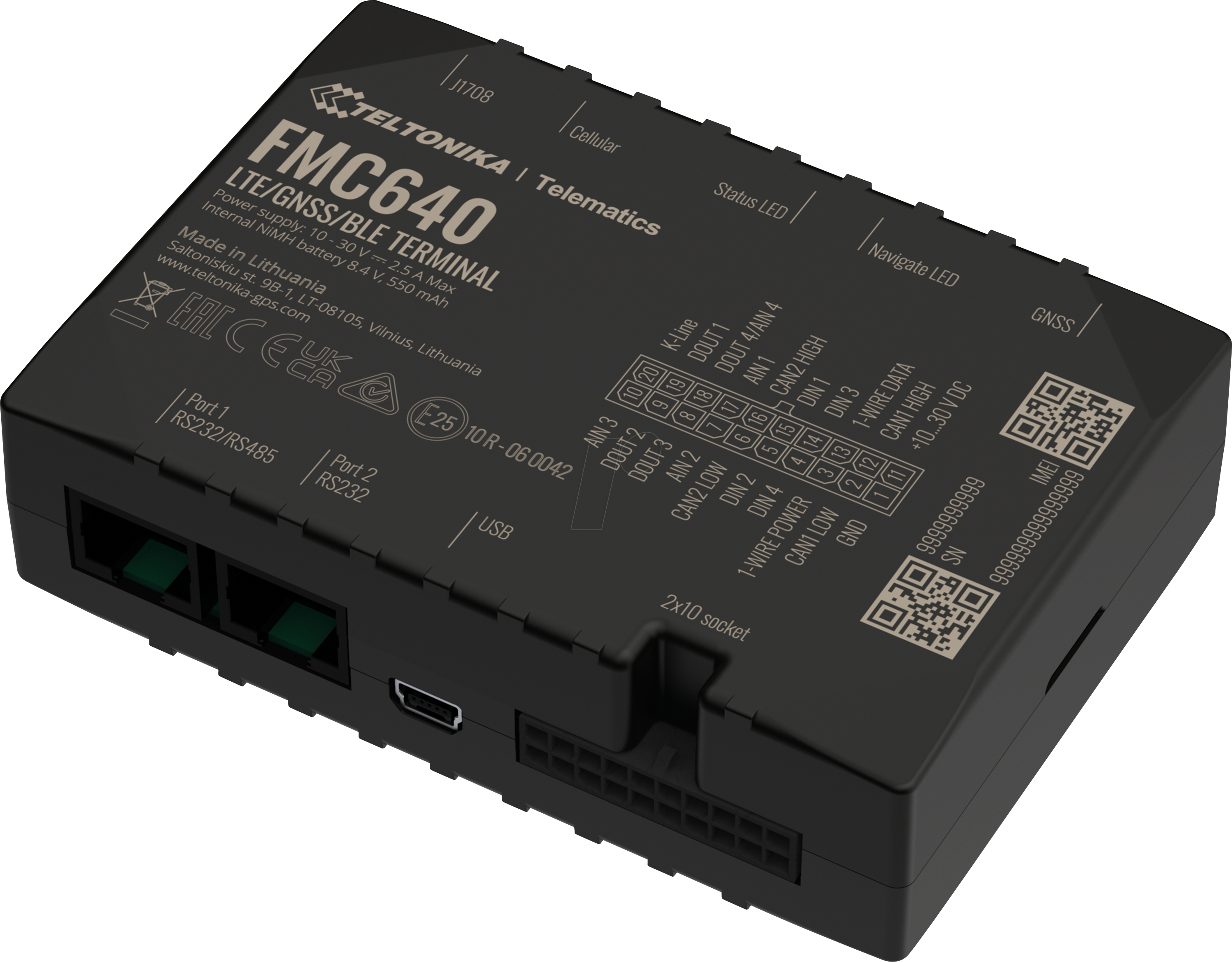 TELTONIKA FMC640 - Terminal-Tracker, GNSS, LTE, 3G, GSM, Backup