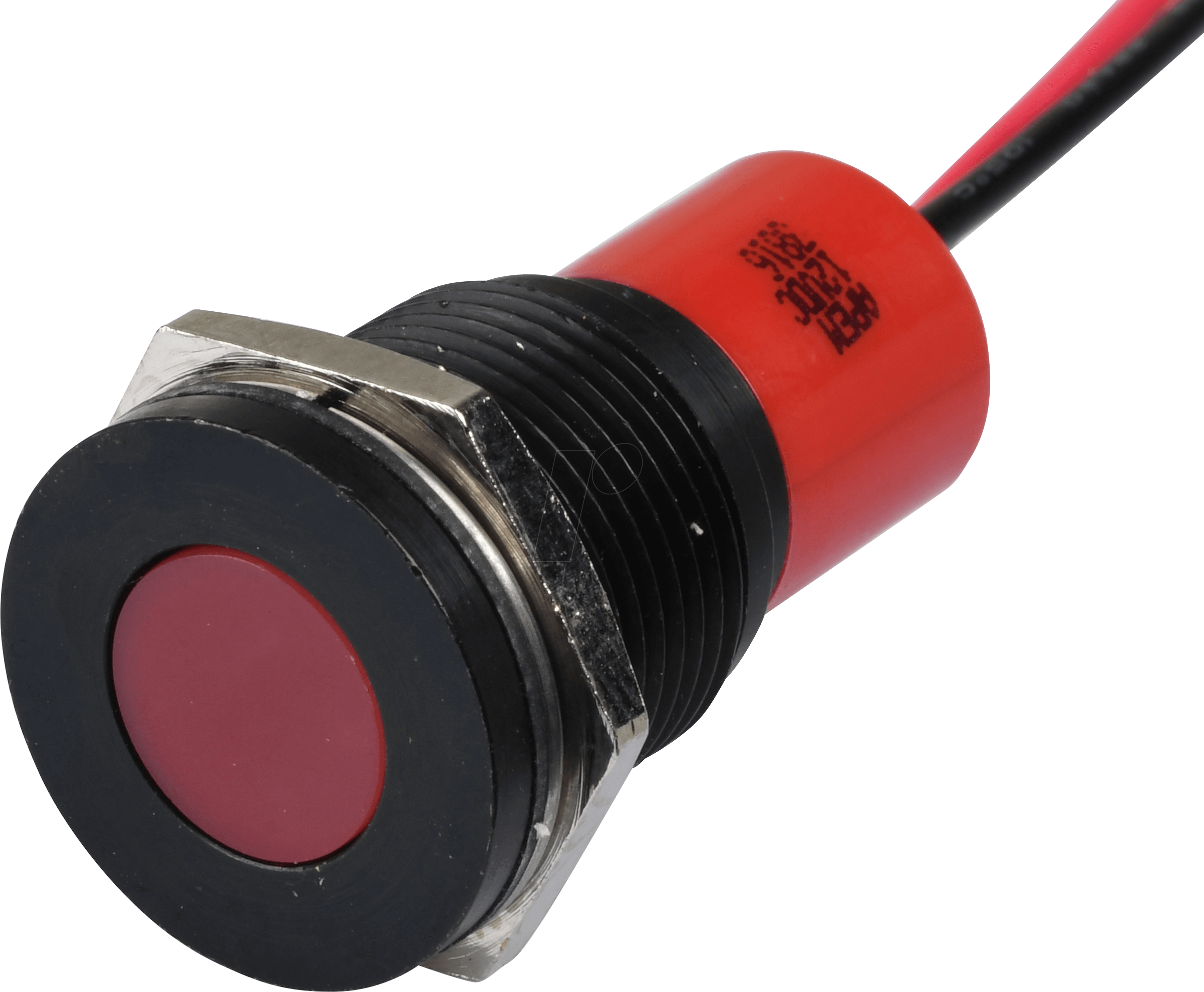 APM Q16F3B R12E - LED-Signalleuchte, rot, 12 V, Ø 16 mm, bündig, bedrahtet