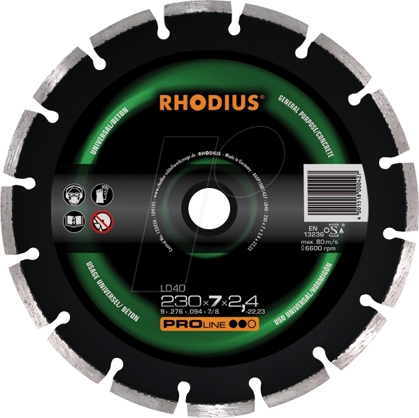 TS LD40-125 - Diamanttrennscheibe, Stein, 125 mm, 10 x 2,2 mm, LD40, 22,23 mm