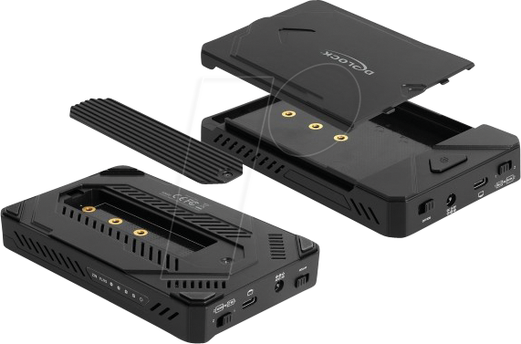 DELOCK 42020 - Externes M.2 NVMe + 2,5'' SATA Gehäuse, Klon Funktion, USB 3.1
