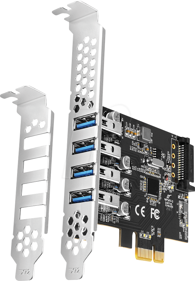 AXG PCEU-43RS - PCIe x1 > 4x extern USB 3.0 A