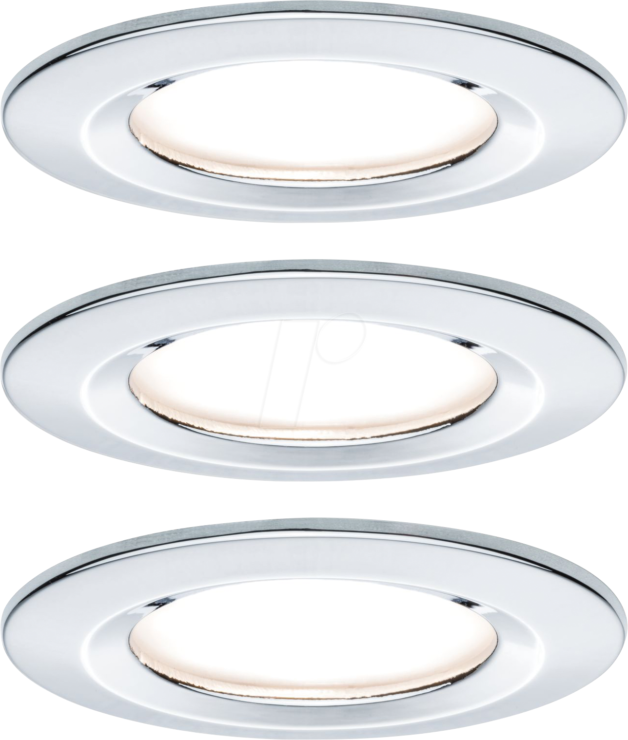 PLM 93499 - Einbauleuchte Nova Coin, 3x6 W, 2700 K, rund, dimmbar, alu