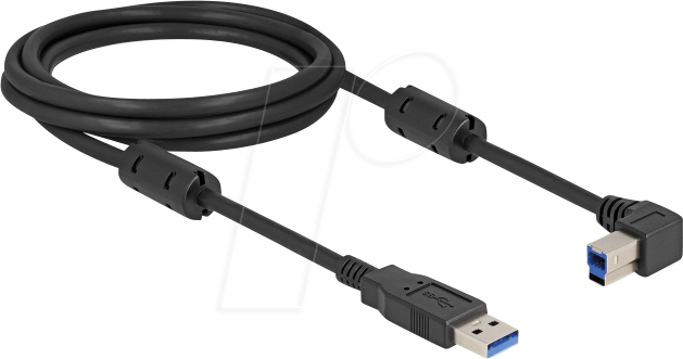 DELOCK 81101 - USB 5 Gb/s Kabel, A Stecker auf B Stecker, 90° links, 2 m