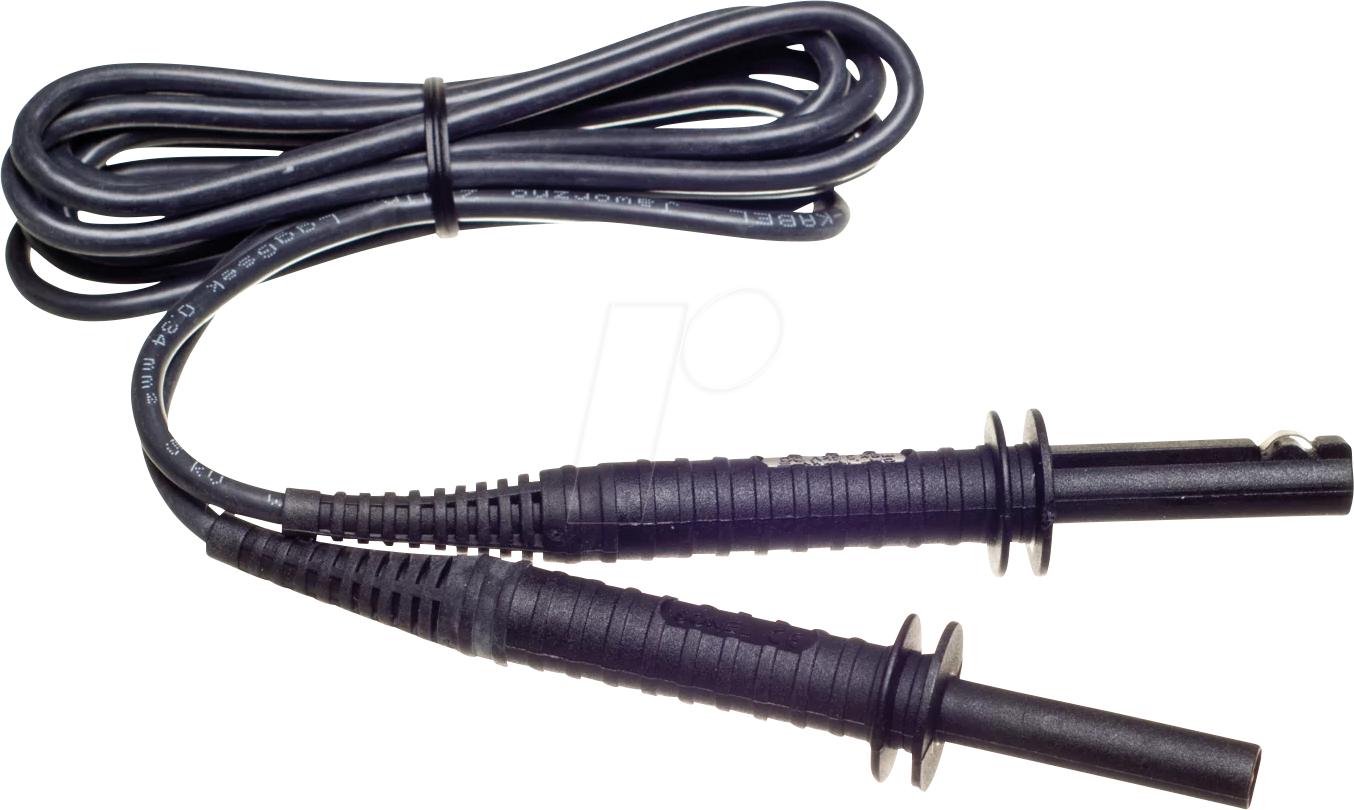 SONEL 1X8BLBB - Prüfleitung, 1,8 m, schwarz, gesichert und abgeschirmt, 5 kV