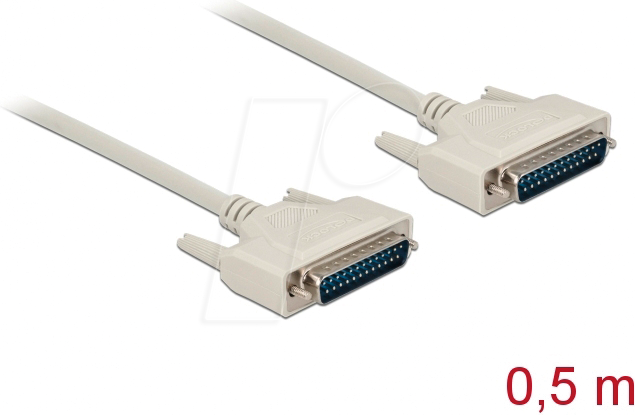 DELOCK 86908 - Kabel Seriell, D-Sub 25, Stecker/Stecker, 0,5 m