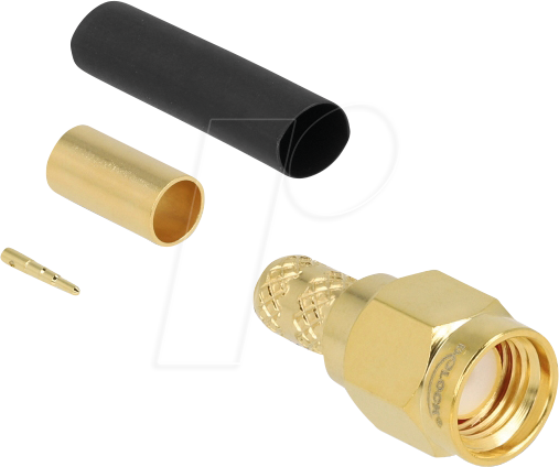 DELOCK 91781 - SMA Stecker zum Crimpen LMR200 mit passendem Schrumpfschlauch