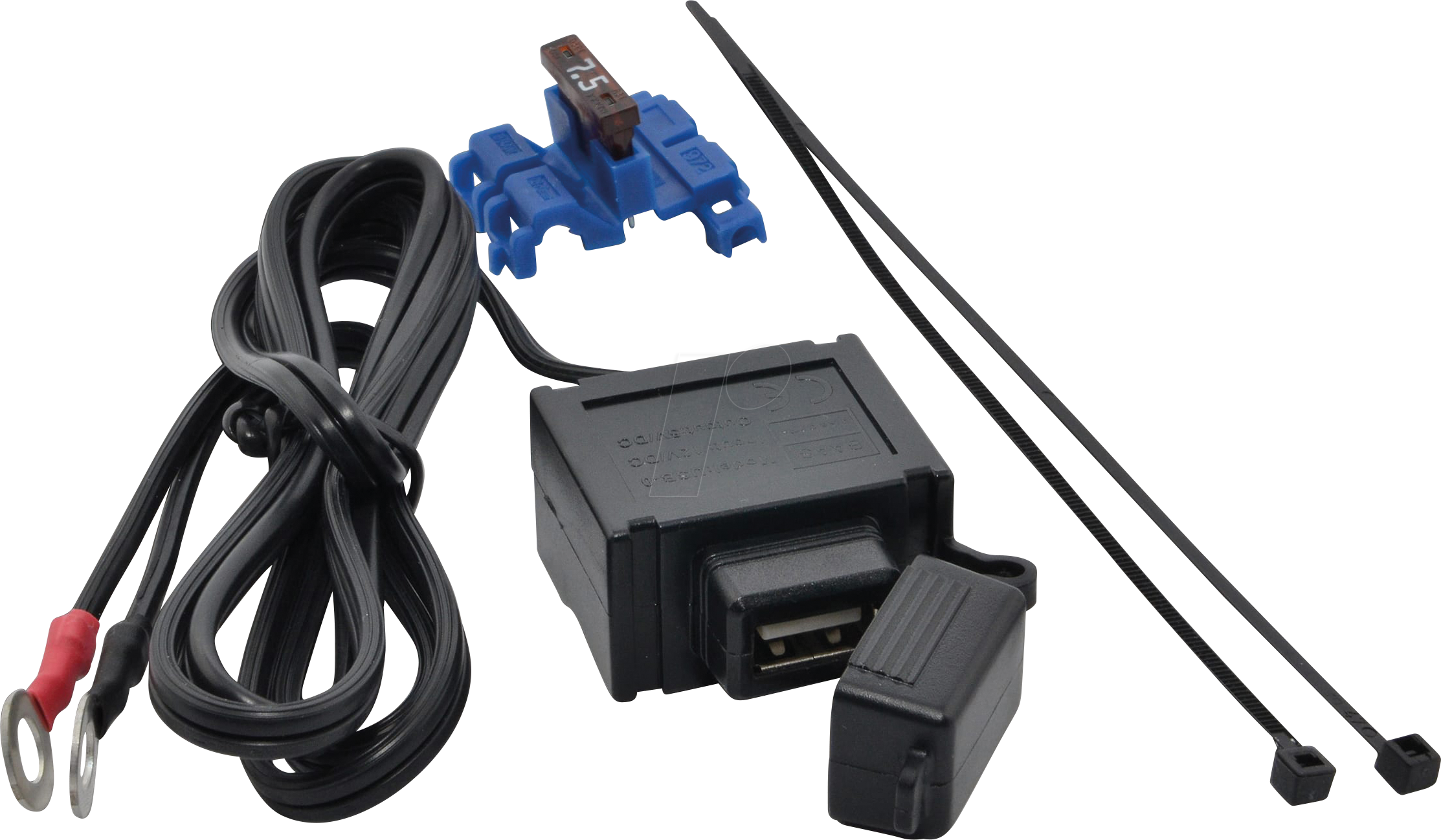 KRAD USB12 - Motorrad -Mini-USB-Bordsteckdose, 12 V/5 V, 2 A