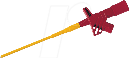 KLEPS 2600 RT - Klemmprüfspitze, 4 mm, rot, gesichert