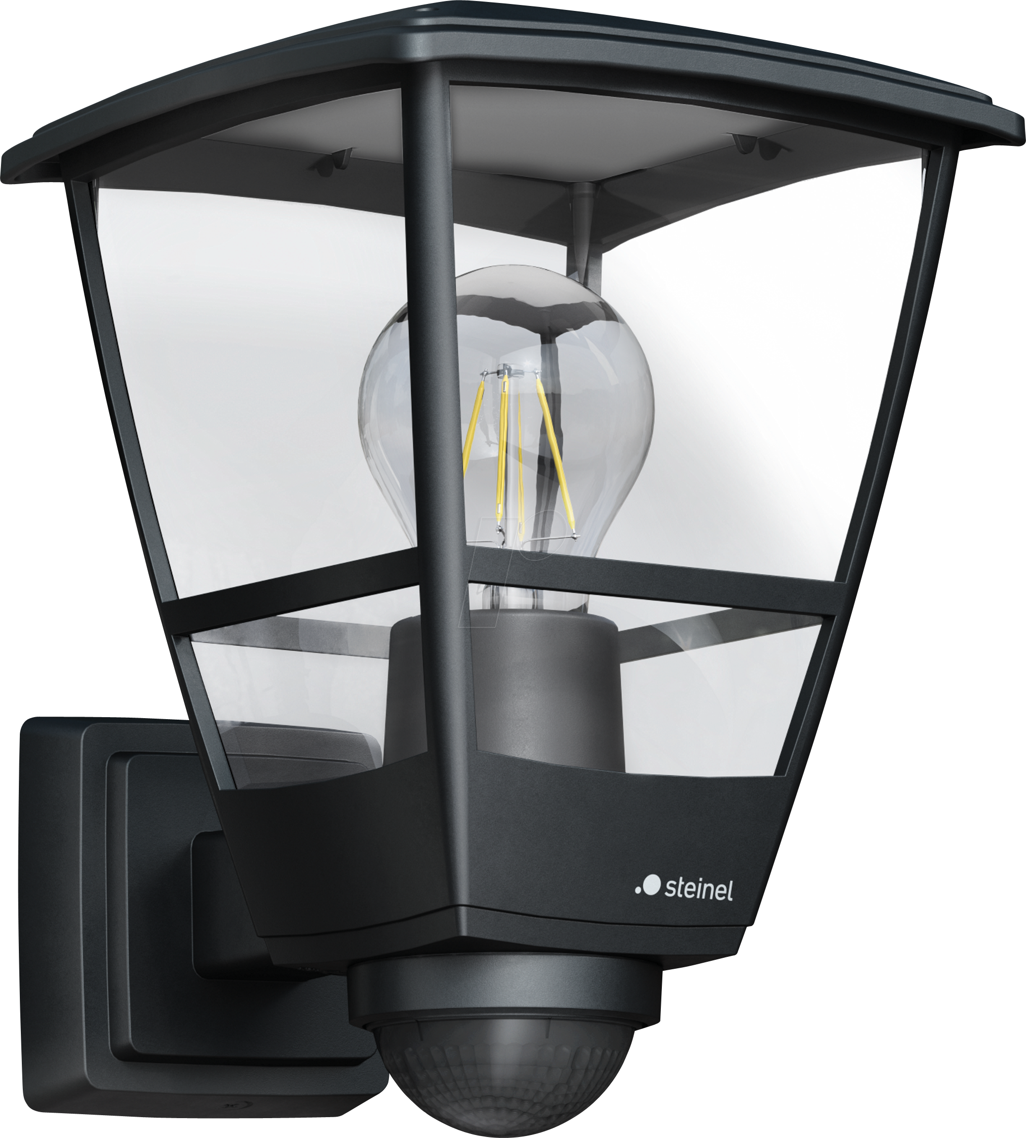STEINEL 084769 - Wandleuchte, Sensor, schwarz, E27
