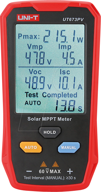 UT 673PV - Solar MPPT Messgerät, MC4