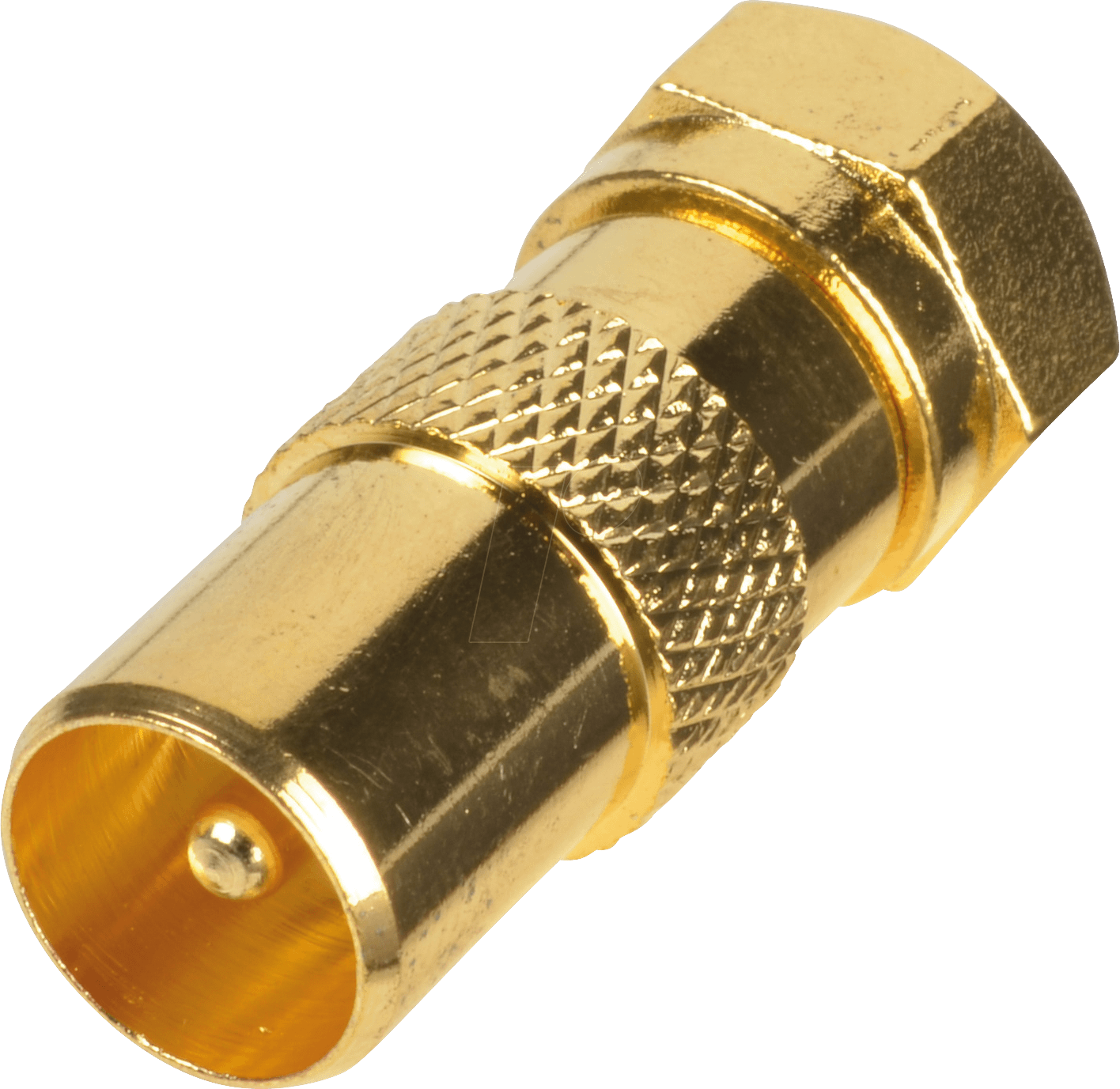 FI SS-G - F-Stecker auf IEC-Stecker, vergoldet