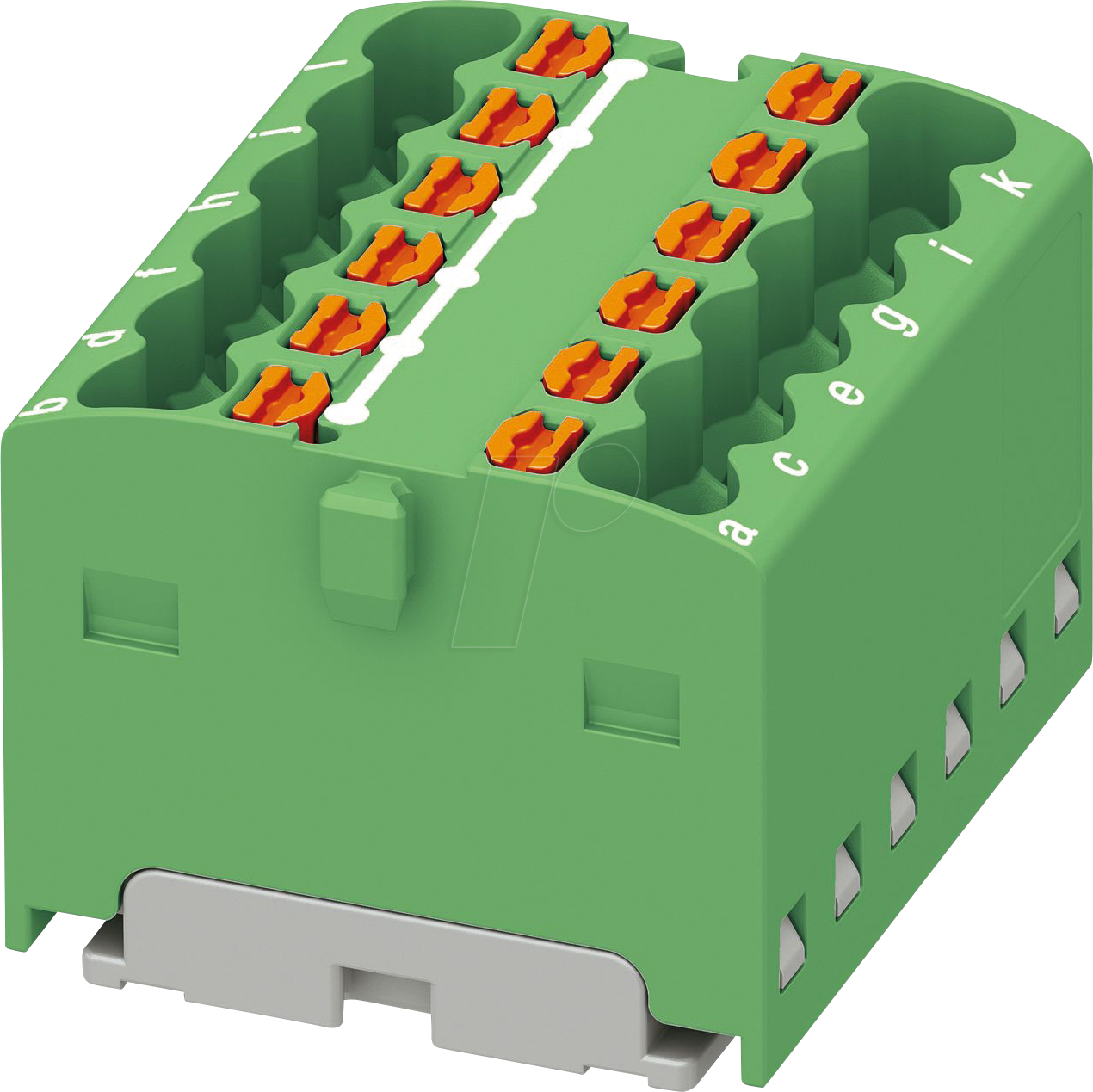 PHOE 3002772 - Verteilerblock PTFIX, 12x1,5, grün