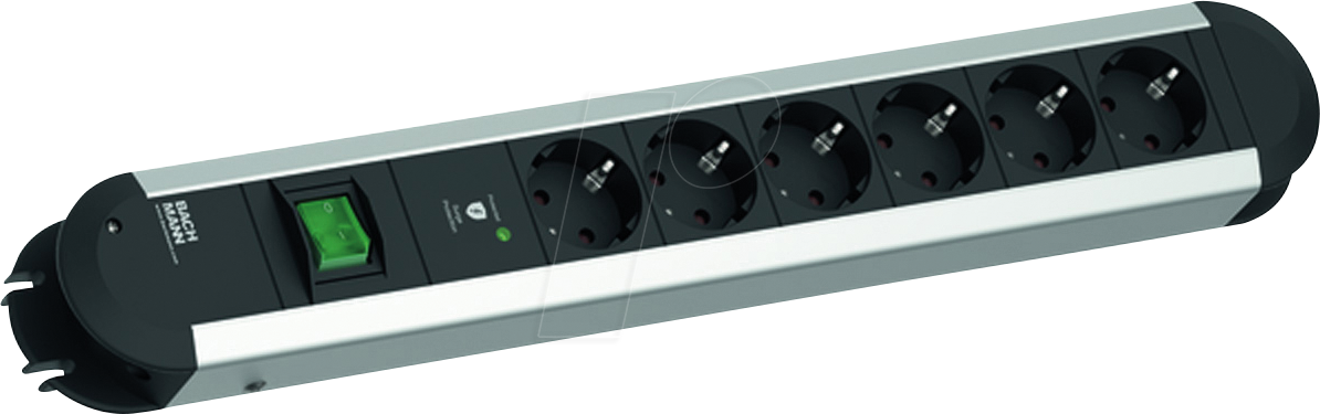 BACH 331.015 - Steckdosenleiste PRIMO, Typ EF - CEE 7/7, 6-fach