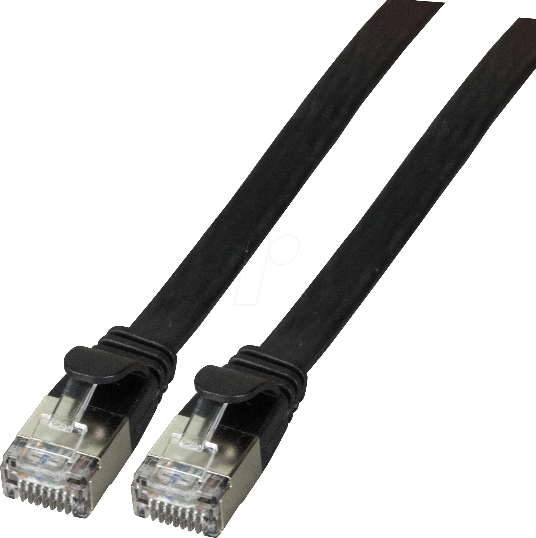 EFB K5545SW.05 - Cat.6a Flachpatchkabel, U/FTP, 0,5 m, schwarz