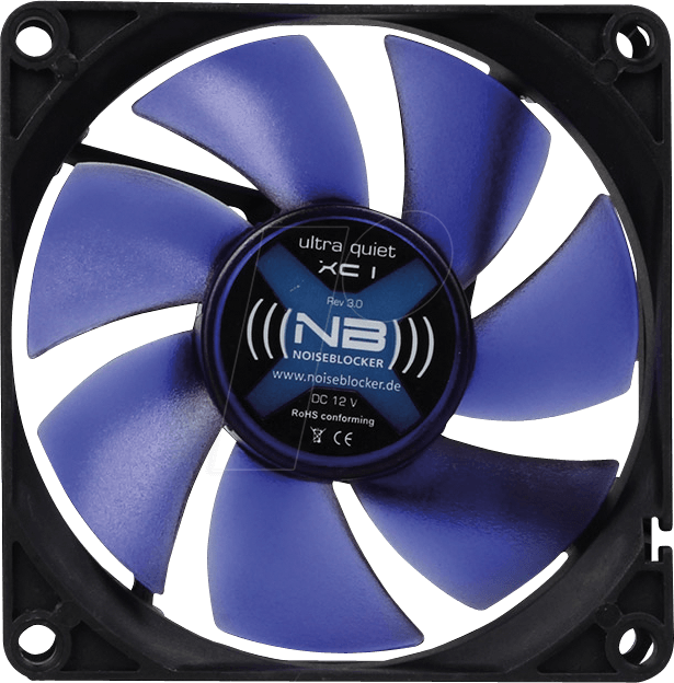 NOISEBLOCK XC1 - Noiseblocker BlackSilent Fan XC1, 80 mm