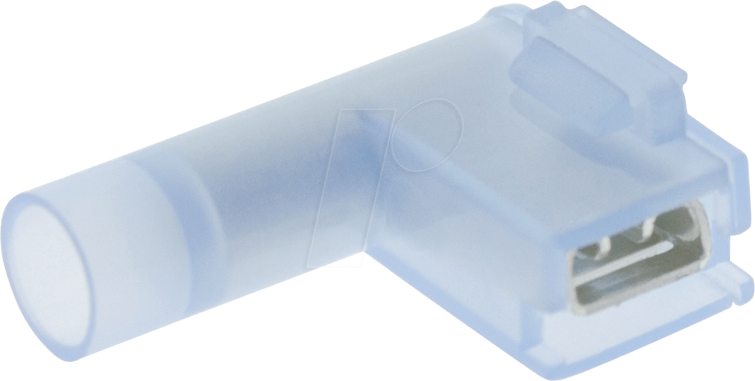 WE F6141488 - Winkel Flachsteckhülsen - 4,8x0,8, 1,5 … 2,5 mm², blau, easy cri
