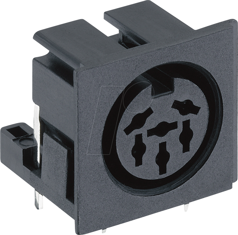 LUM 010599 06 - DIN-Einbaukupplung - 90°, 6-pol, für PCB