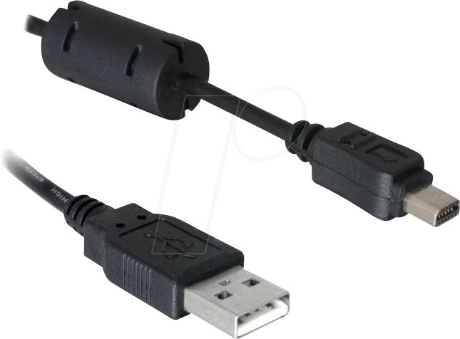 Thumbnail - DELOCK 82417 - Kamerakabel USB-A Stecker zu Olympus 12-Pin 1 m