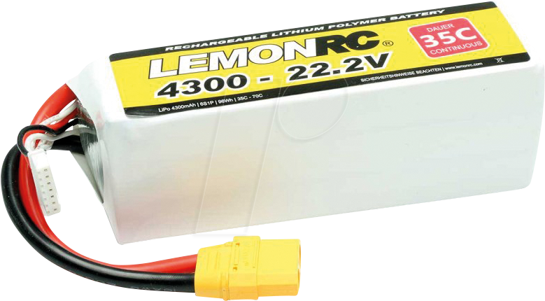 LRC 6S 4300 - LiPo Akku LEMONRC 4300 - 22.2V (35C)