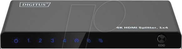 DIGI 55337 - HDMI-Splitter, 1x4 Port, 4K/60 Hz