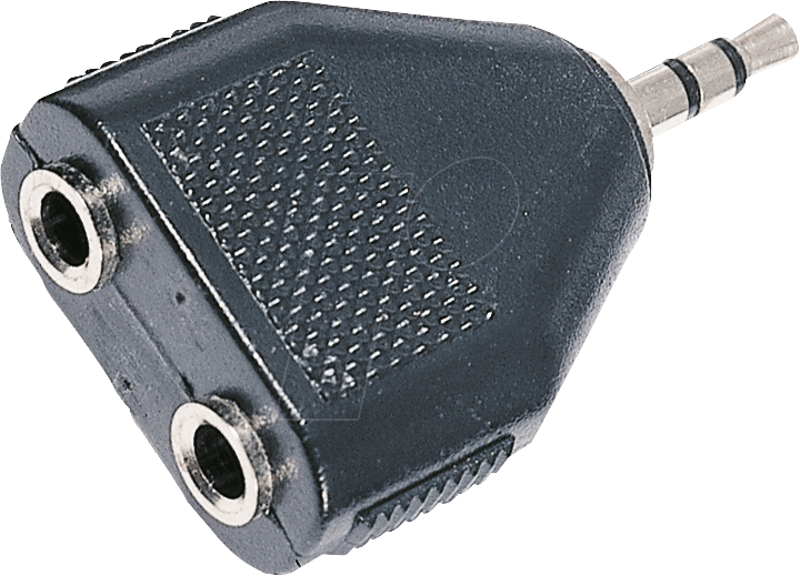 NTA 195 - 3,5 mm Stereo Klinken Stecker auf 2x Stereo Klinken Buchse