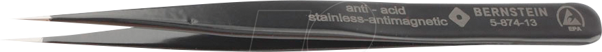BERN 5 874 13 - Universal-Pinzette, schmal, sehr fein, 120 mm, ESD
