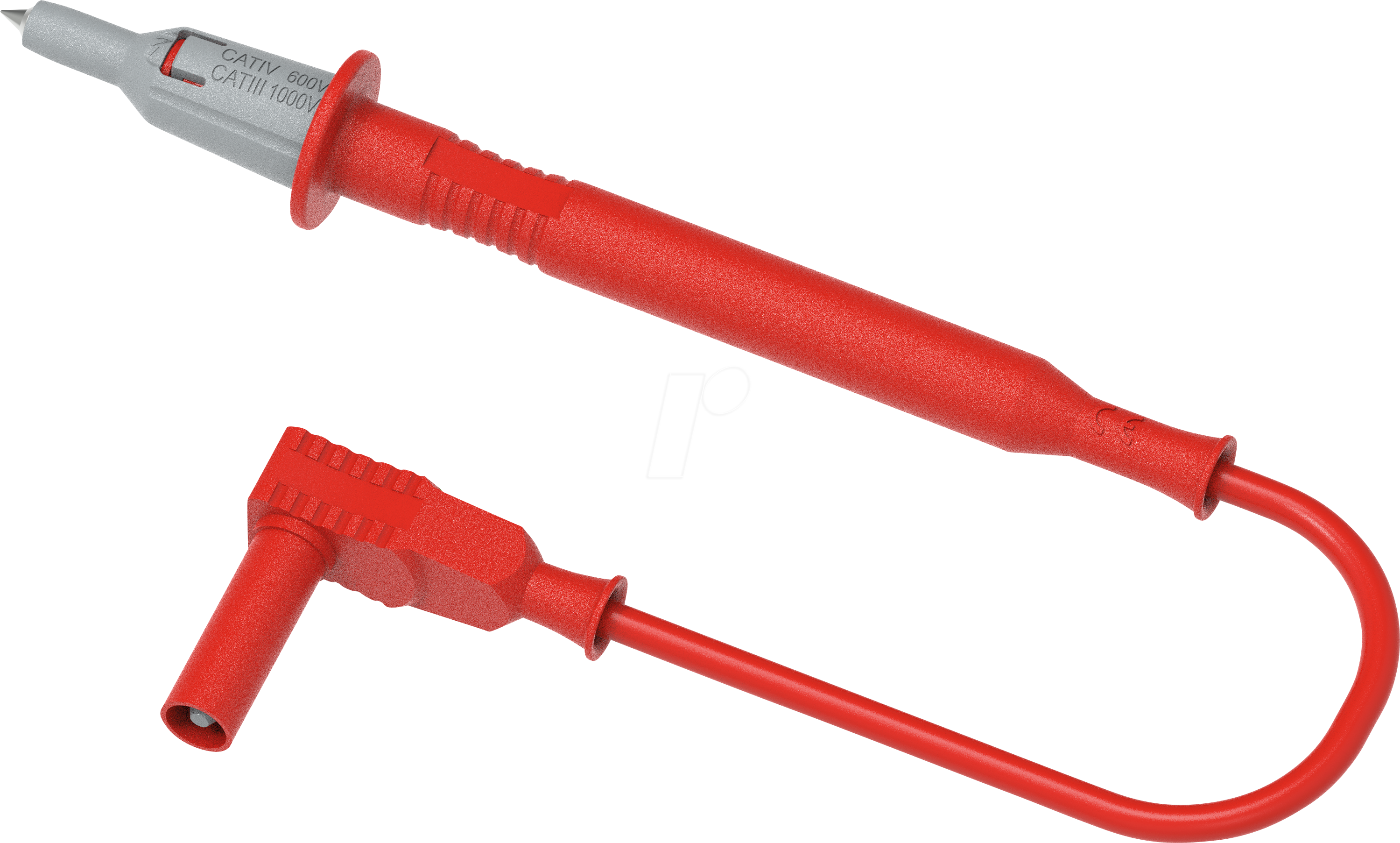 Thumbnail - 4412-D4-120N-R - Messleitung-Set mit Prüfspitze, 1.2 m, schwarz/rot