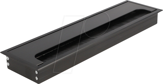 DELOCK 66858 - Kabeldurchführung für Tischeinbau, Bürste, 300 x 80 x 28 mm, sch