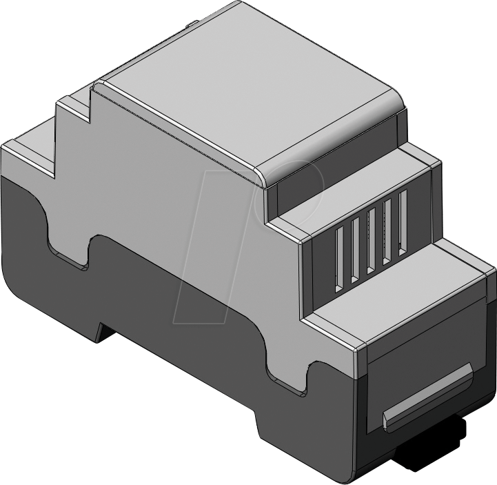 APRA DB2 GBS - Leergehäuse, geschlossen, 36 x 58 x 90 mm, 2 TE