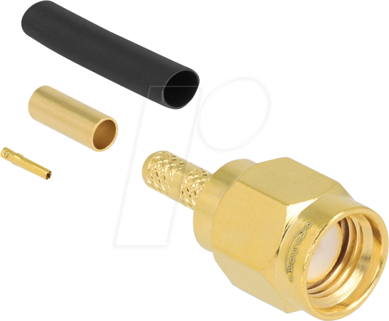 DELOCK 91788 - RP-SMA Stecker zum Crimpen RG-174 / RG-316 mit Schrumpfschlauch