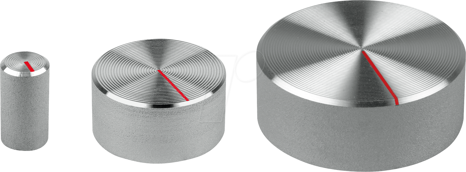 MEN 520.411 - Potentiometerknopf für Achse Ø 4 mm, silber