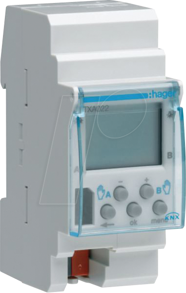 HAGER TXA022 - Wochenschaltuhr 2-Kanäle KNX, REG 2M