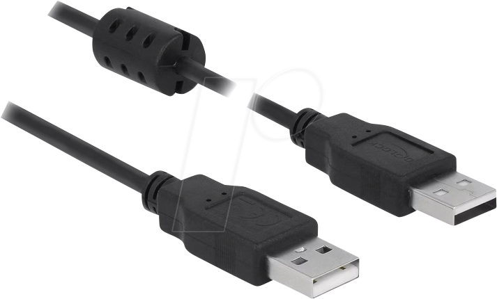 DELOCK 84889 - USB 2.0 Kabel A Stecker > A Stecker, 1,0 m, schwarz