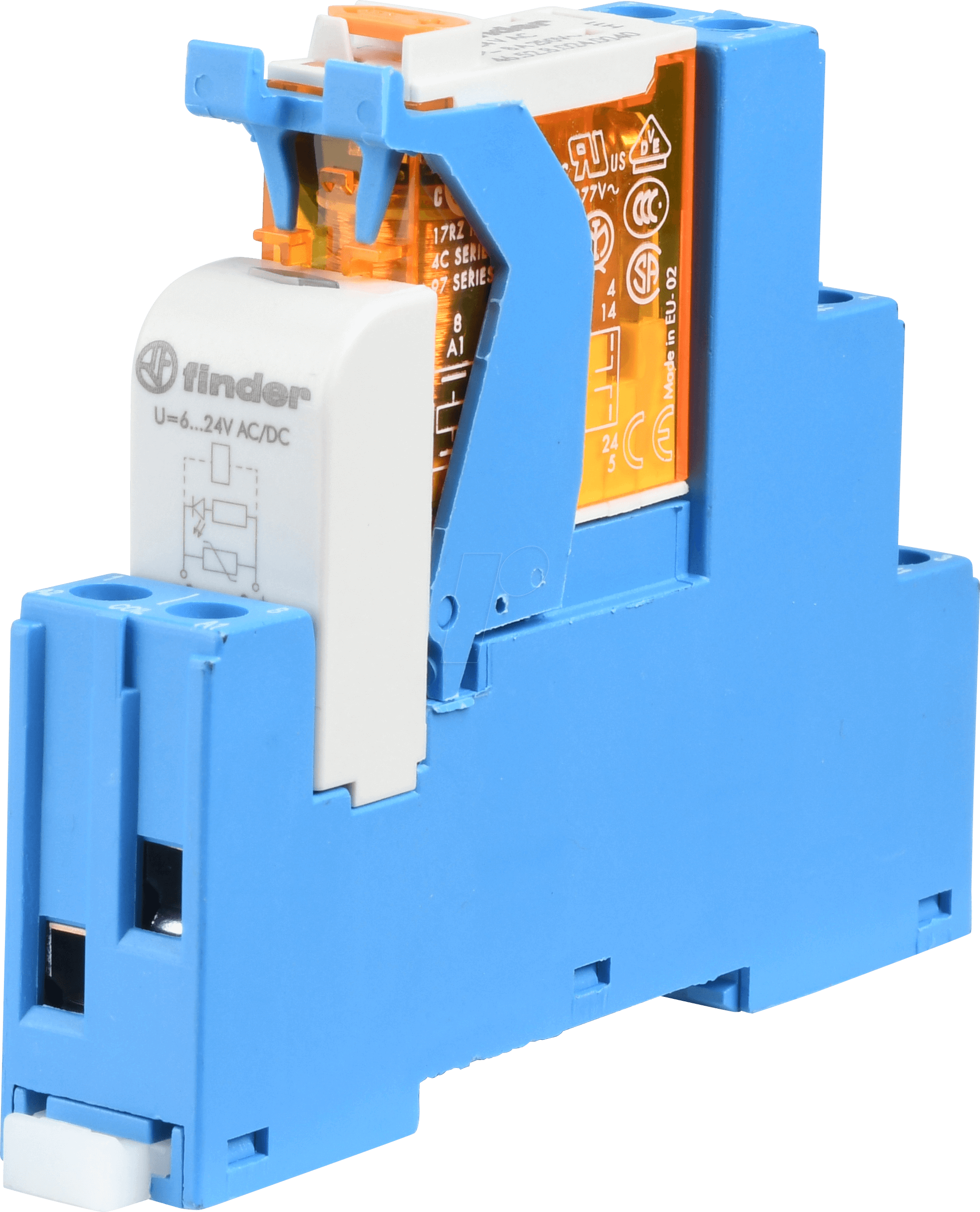 FIN 4C.02.8 24V - Koppelrelais, 2 Wechsler, 8A, 24VAC