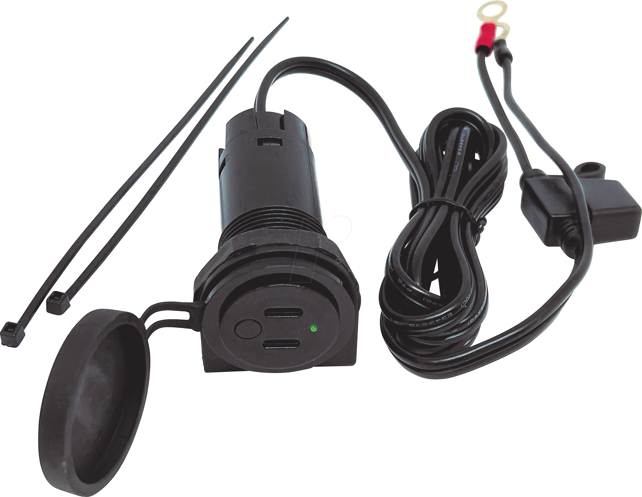 KRAD USB18 - Motorrad - USB-C Steckdose, 3,6 A, LED, abschaltbar