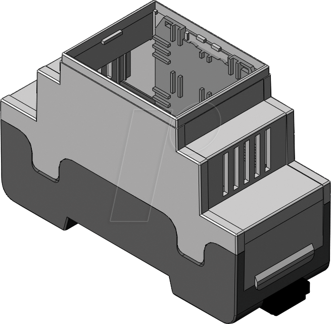 APRA DB2 OBS - Leergehäuse, offen, 36 x 58 x 90 mm, 2 TE