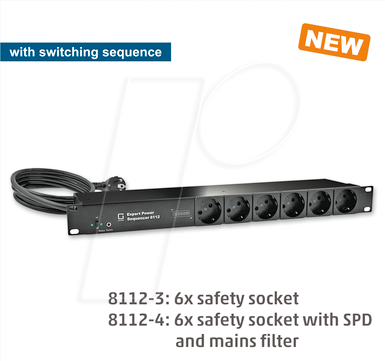 GUDE 8112-4 - PDU, Sequenzer, 6 x Schutzkontakt