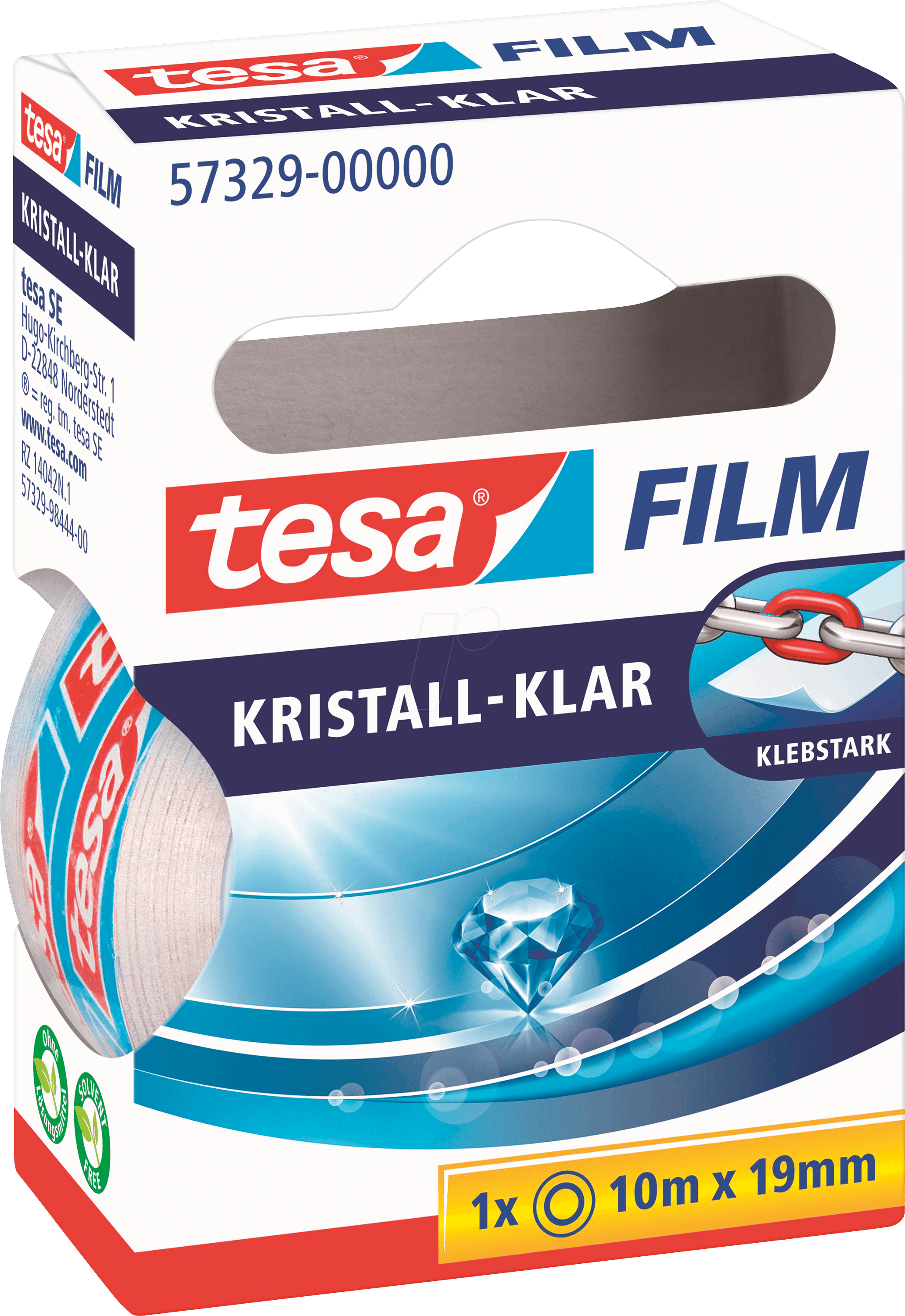 TESA 57329 - tesafilm® kristall-klar, 10 m x 19 mm, 1 Rolle