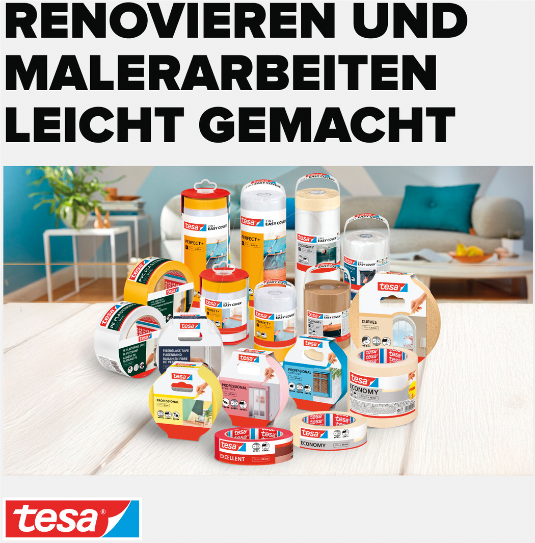 Thumbnail - TESA 56537 - tesa Malerband Perfect+, Innenbereich, 50 m x 30 mm