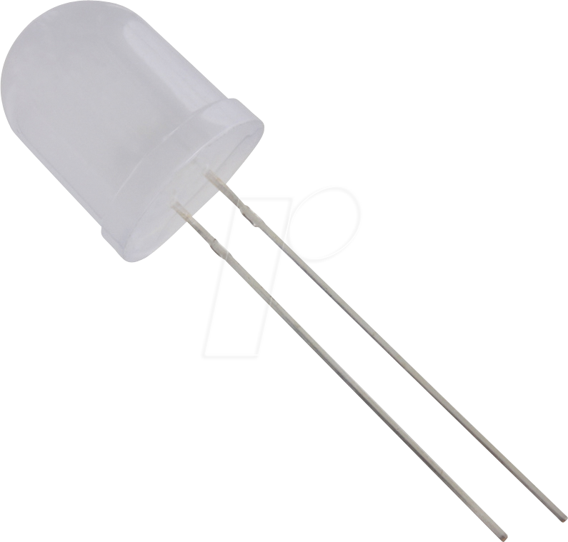 10034W2D-EHD-A - LED 10mm, bedrahtet, weiß, 800mcd, 50°