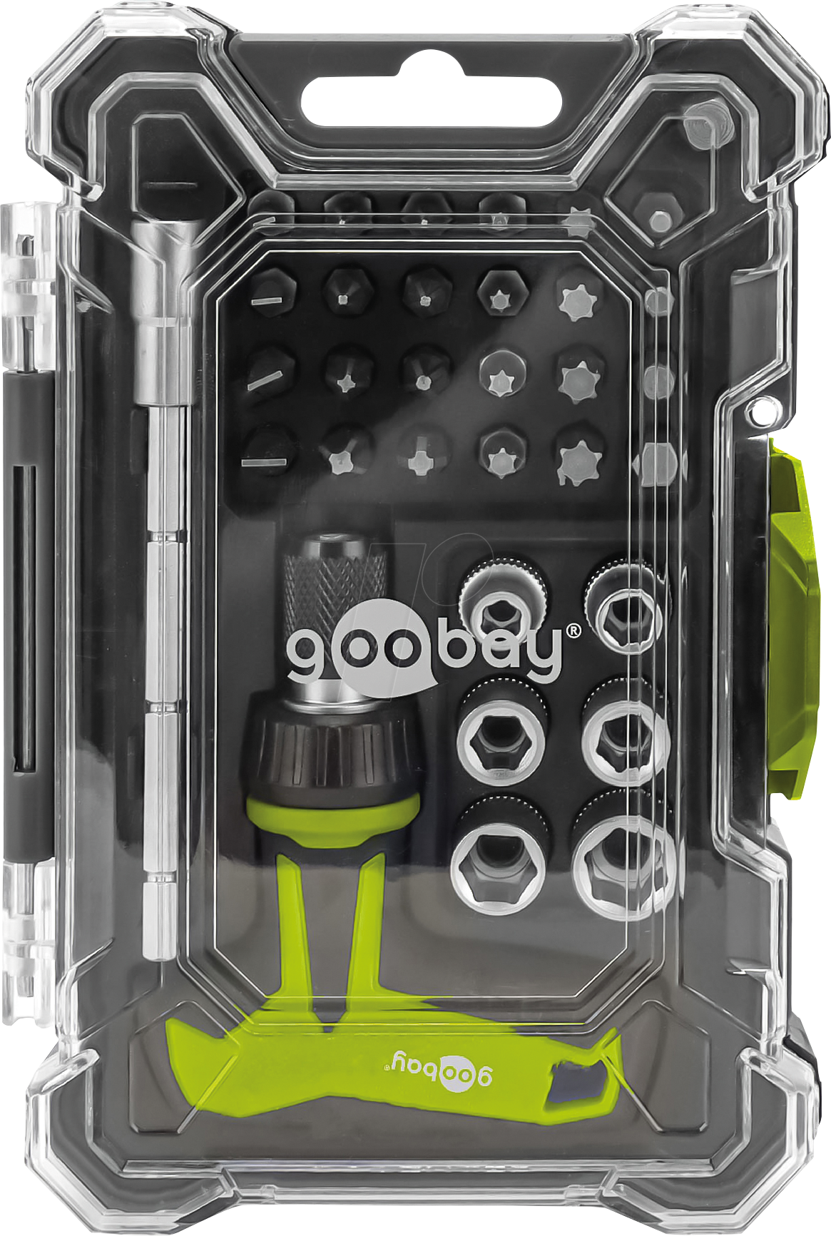 GOOBAY 77841 - Schraubendreher-Set mit 30-tlg. Bitsatz mit Transportbox