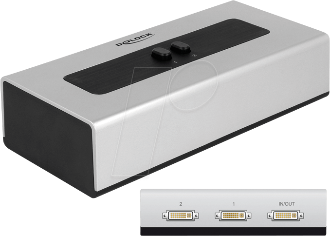 DELOCK 87664 - Switch 2-port DVI manuell bidirektional