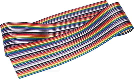 AWG 28-40F 30M - Flachbandkabel AWG28, 40-pol., farb., 30m-Rolle