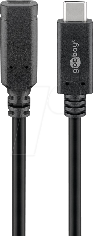 GOOBAY 61038 - USB 10 Gb/s Kabel, C Stecker auf C Buchse, 60 W, 1 m