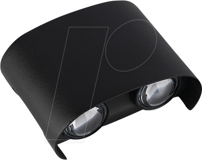 OPT 7407 - Wandleuchte, 4 W, 3000 K, 380 lm, schwarz, IP 65