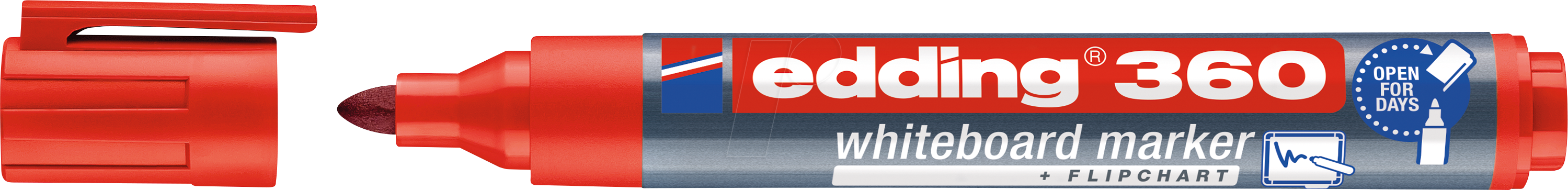 EDDING 360RT - Whiteboard Marker, 1,5 - 3,0 mm, rot