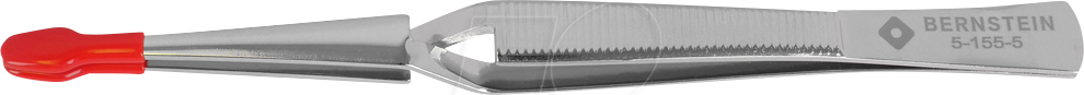 Thumbnail - BERN 5 155 5 - Kreuzpinzette, gerade, mit Greifbacken, isoliert, 160 mm