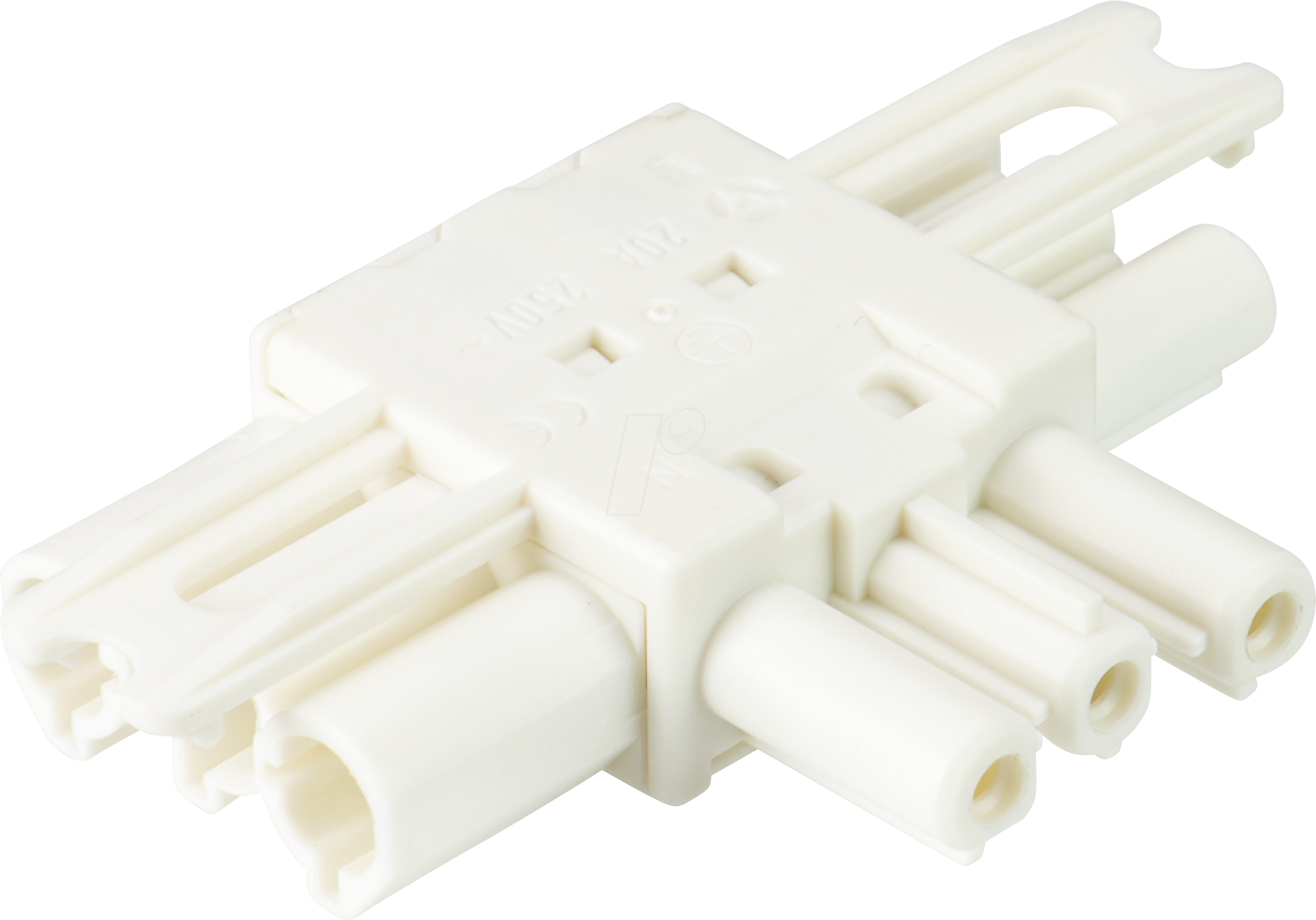 Thumbnail - GST 18-3V 2F1-WS - T-Verteiler, 3-polig, ws, 1x Ein / 2x Aus, flach