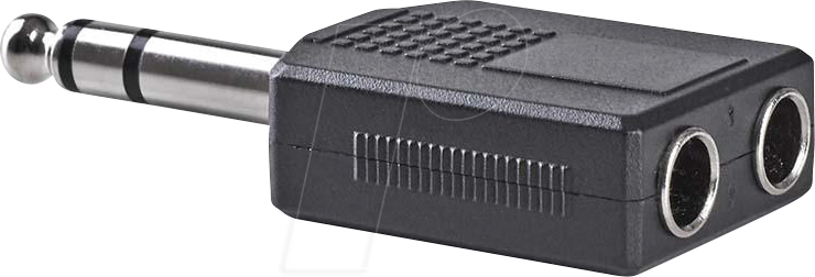 N CAGP23940BK - 6,35 mm Klinken Stecker auf 2x Buchse, 10er Set